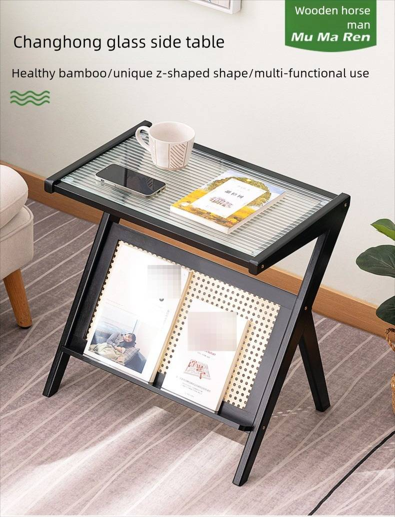 Table basse en verre de style minimaliste pour salon, table d'appoint, table basse de luxe, haut de gamme, pour petit appartement_voghion.com