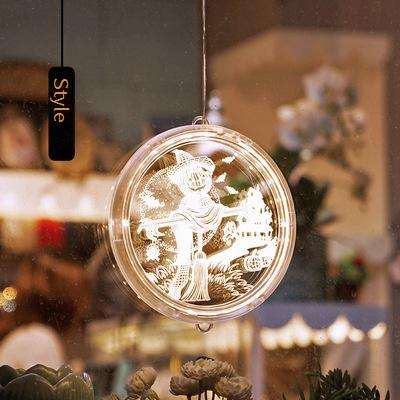 Luci LED per Halloween - Decorazioni spettrali viola/bianco caldo per feste, casa e bar (zucca, fantasma, scheletro, ragno, spaventapasseri)_voghion.com