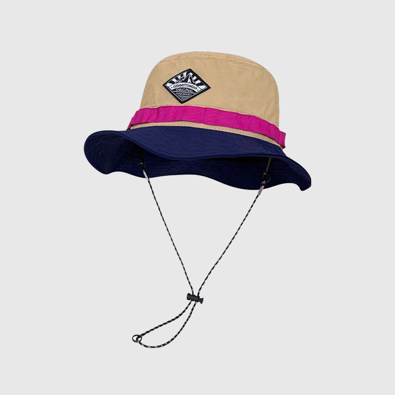 Summer Outdoor Color Blocked Quick Drying Foldable Fisherman's Hat Color Blocked Thin Mountaineering Leisure Sunshade Hat_voghion.com