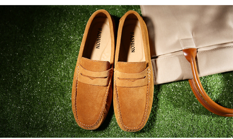 Herren Wildleder Pea Schuhe Herren Schuhüberzieher Schuhe Freizeitschuhe_voghion.com