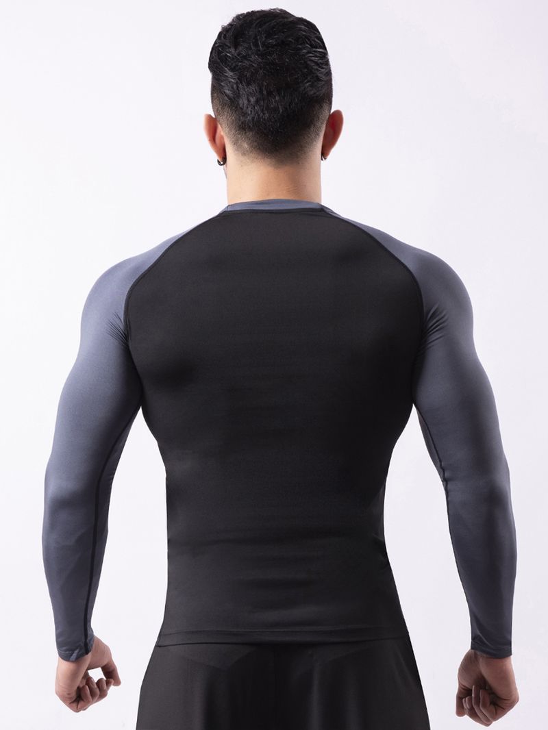 Multi Functional Fitness Suit Men's Four Season High Elasticity Breathable Quick Drying Long Sleeved Sportswear_voghion.com