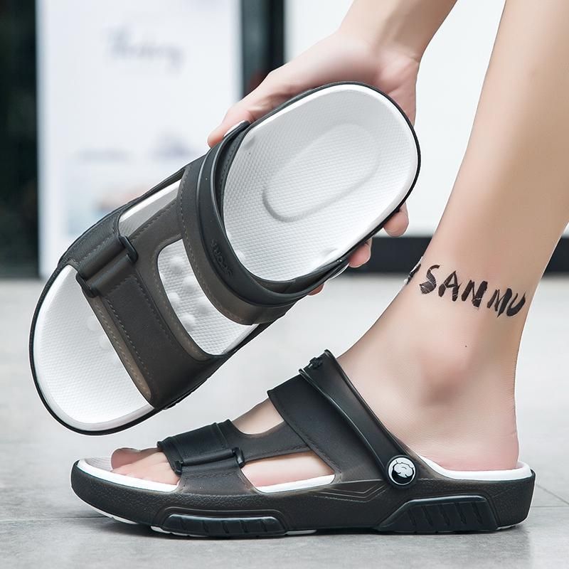 2024 Summer New Fashion Beach Clogs Outdoor Non-Slip Soft Sole Dual-Use Men's Closed-Toe Sandals_voghion.com