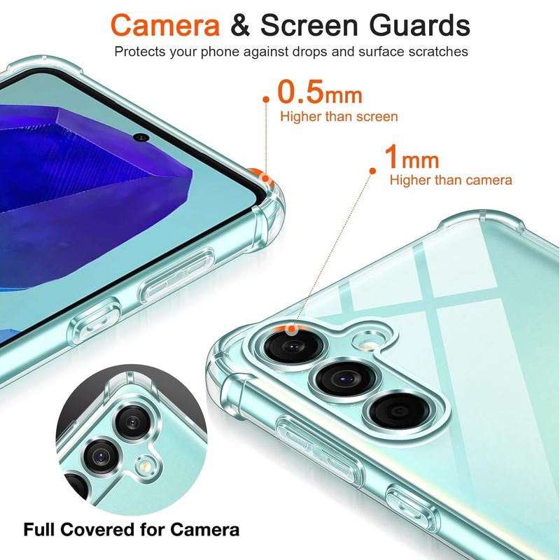 Custodia in TPU antiurto a quattro angoli per Samsung Galaxy M15 M35 M55 M14 M34 M54 M33 M53 5G Custodia protettiva trasparente Capa Fundas Coque_voghion.com