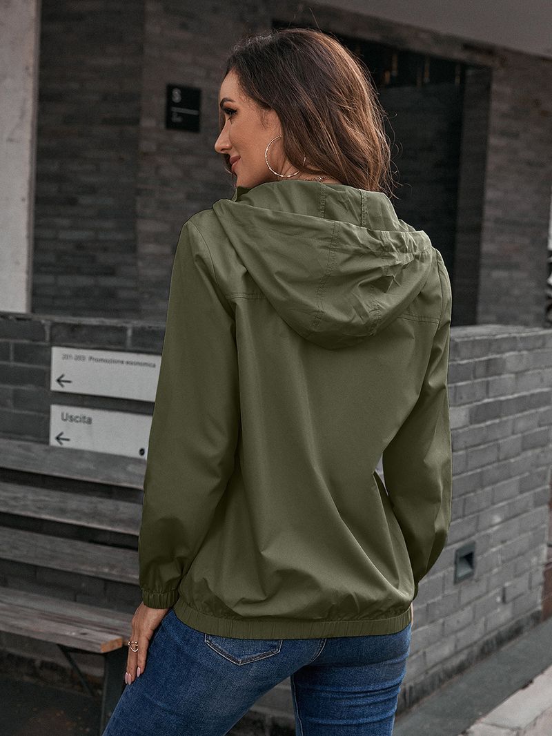 Damesregenjas met capuchon, buitensport, bergbeklimmen, kleding, windjack, waterdicht jack_voghion.com