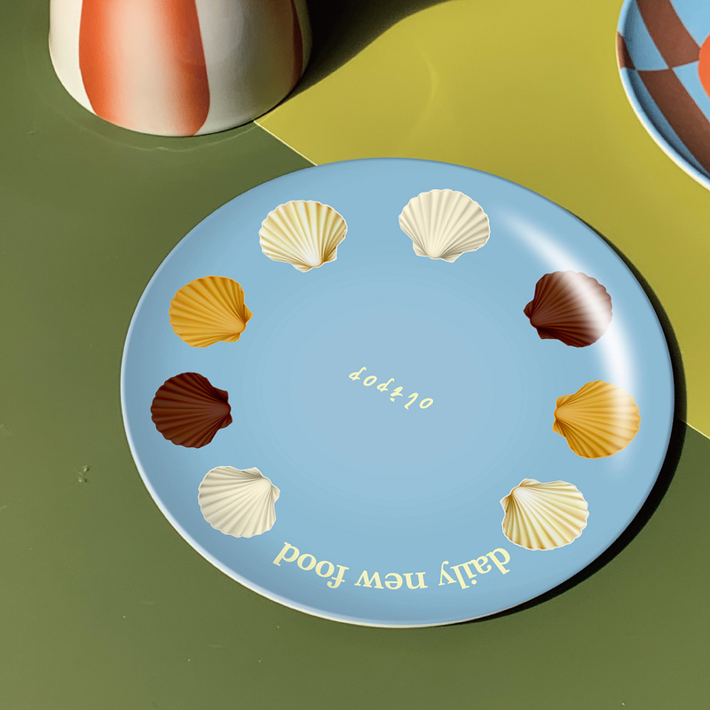 Nordic High-End Bambusfaser Home Dessert Flache Schmuck Umweltfreundliche Camping Teller_voghion.com