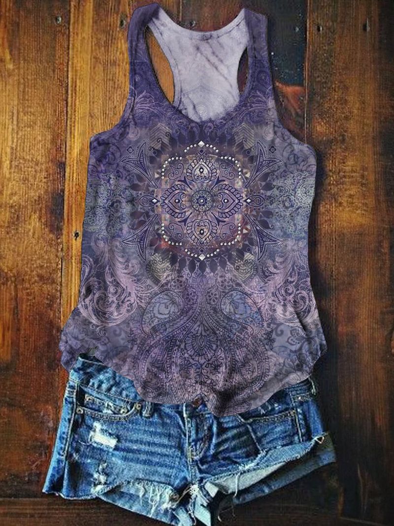 New Top Style 3D Digital Printing Fashionable And Personalized Sleeveless Women's Bottom Shirt I-shaped Vest For Women_voghion.com