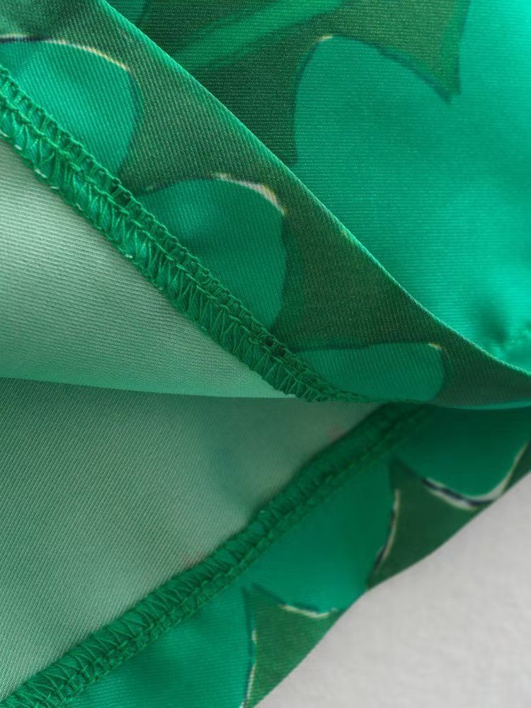 Dammekleeder Modesch Summer nei positionéierend gedréckte Hosenträger Tube Top + drapéierend wäitbeen Hosenkostüm 8VS9392_voghion.com