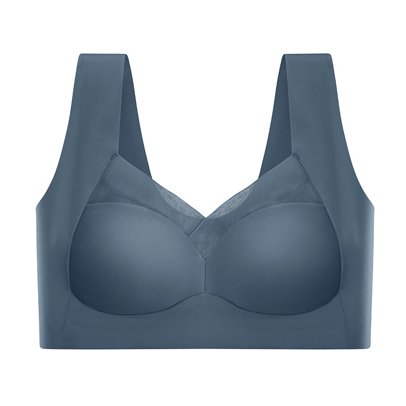 Women's Clothing Latex Cup Ice Silk Thin Style Beautiful Back Without Rims Tube Top to Close Side Breasts Push-up Bra_voghion.com