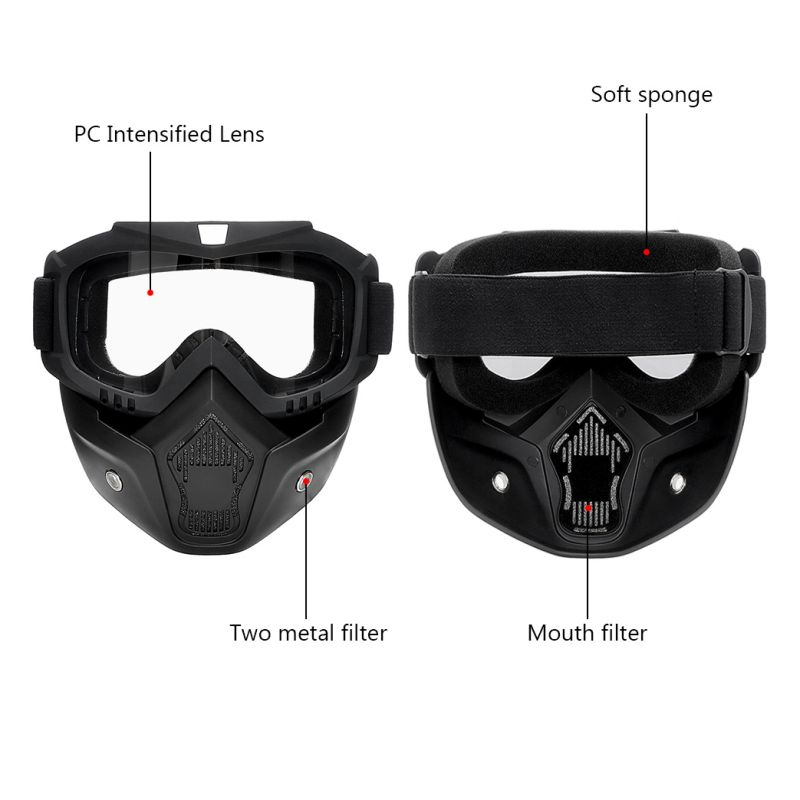 Cykelsolglasögon Ridning Motocrossglasögon Vindtäta cykelmasker Helansiktsskyddande UV-skydd för skidhjälmglasögon_voghion.com