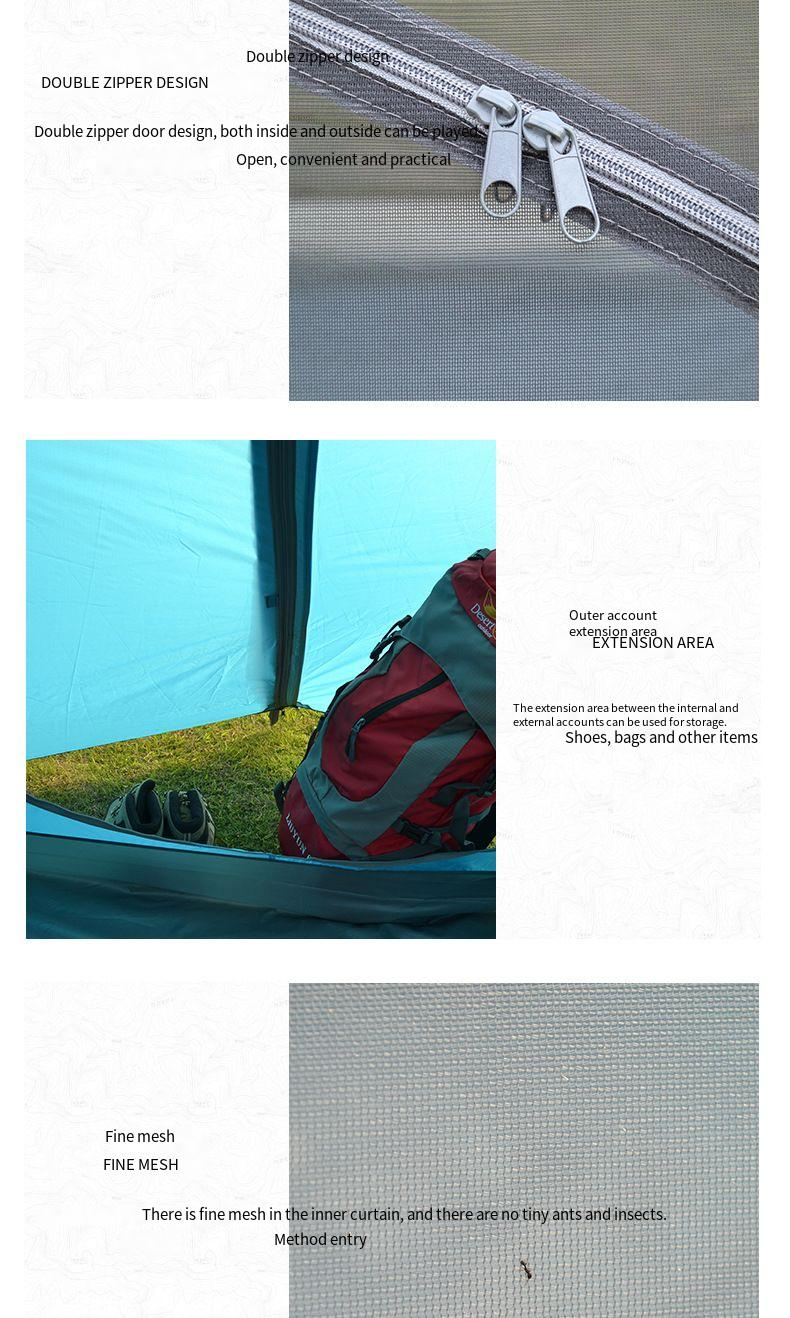 Outdoor camping double double camping tent Oxford cloth material camping rain protection sunscreen multi-tent_voghion.com