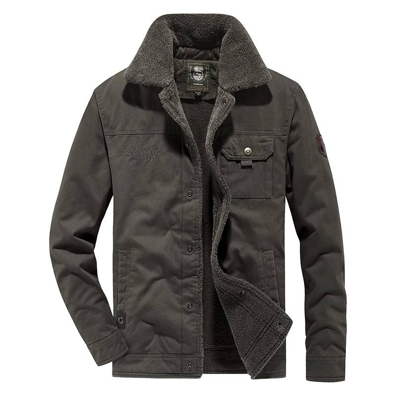 Abbigliamento maschile più cappotto in velluto di cotone da uomo corto, largo, di grandi dimensioni, casual, con risvolto, cappotto in cotone spesso e caldo, giacca da uomo_voghion.com