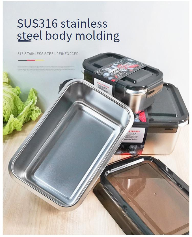 Contenitore per il pranzo in acciaio inossidabile 316 con coperchio - ermetico, a prova di perdite, senza BPA, perfetto per bento, preparazione dei pasti, picnic e attività all'aperto_voghion.com