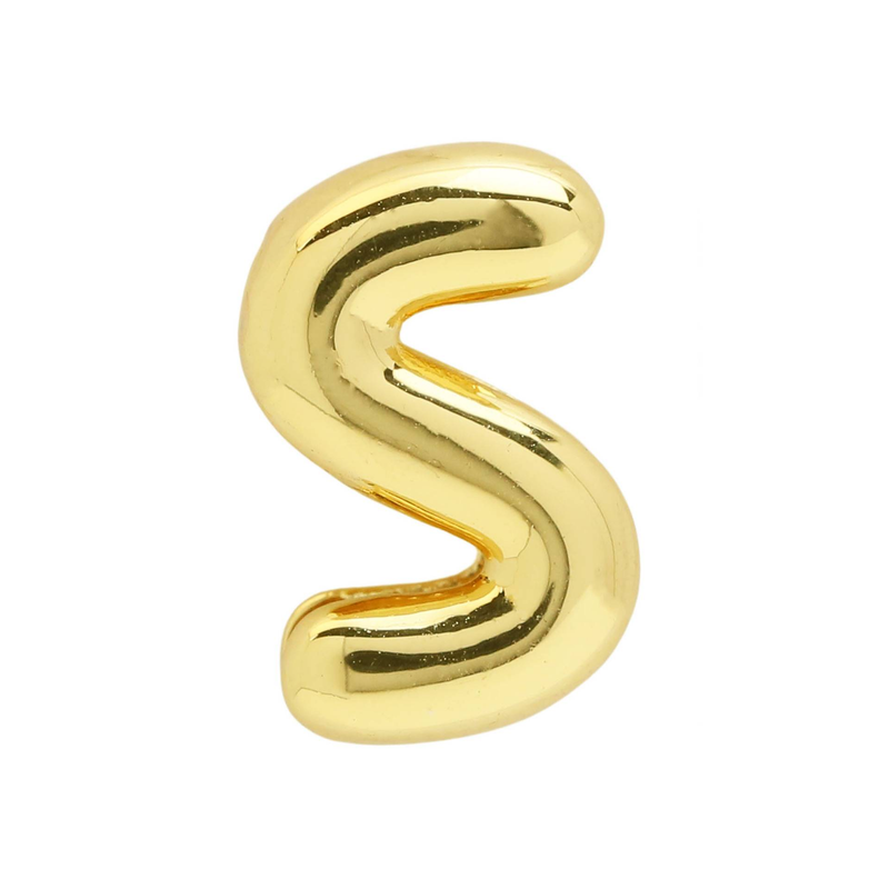 Bracciale con ciondolo a forma di lettera a bolla, elegante, placcato in oro 18 carati, con catena regolabile per creare eleganti strati, bracciale con lettera lucida fai da te_voghion.com