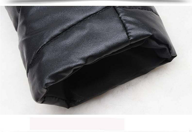 Giacca corta in cotone sottile con collo in pelliccia di volpe imitazione ispessita da donna, autunno e inverno_voghion.com
