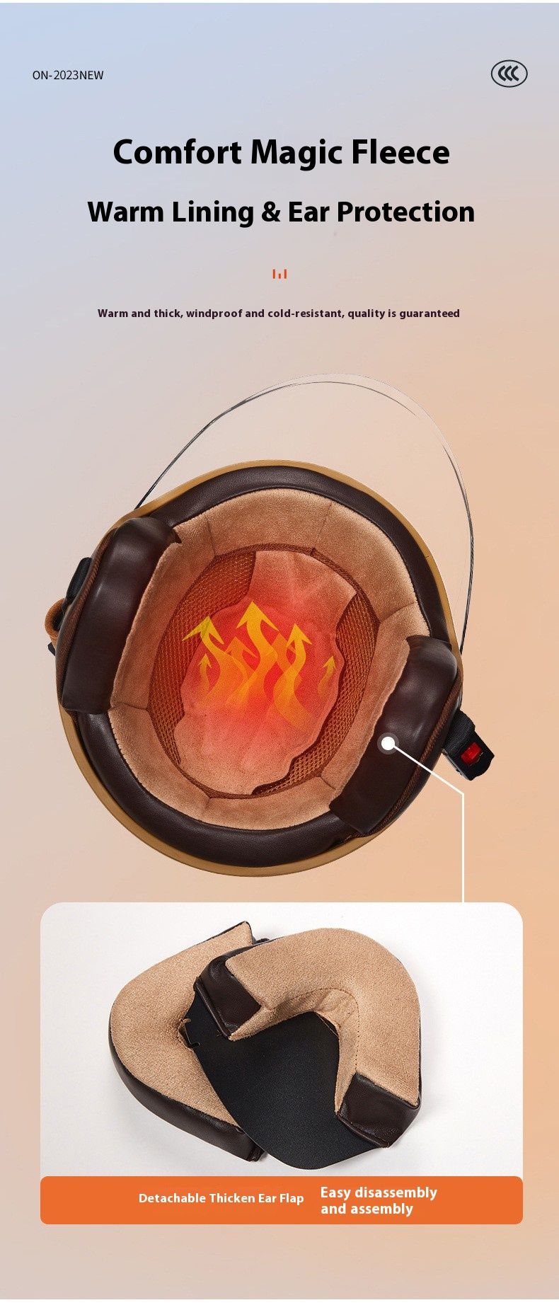 Bluetooth ve Kedi Kulaklı Tasarıma Sahip 3/4 Motosiklet Kaskı - Hafif ABS Kabuk, 3C Sertifikalı, Şeffaf Vizör (Üniseks Yetişkin)_voghion.com