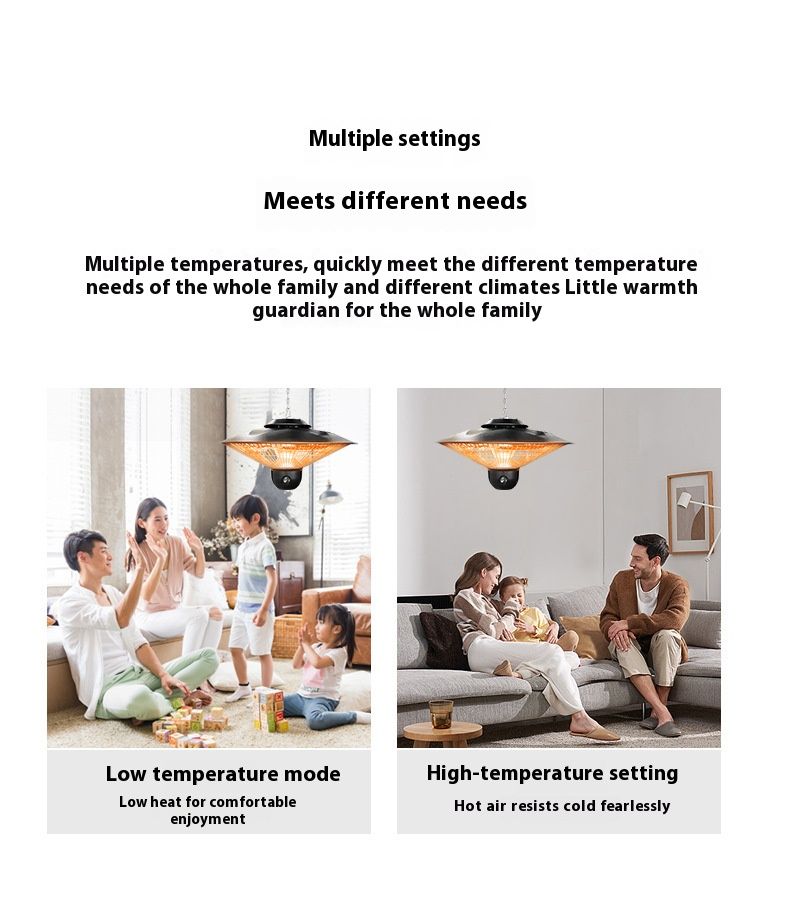 Riscaldatore elettrico impermeabile da parete per esterni, per patio e giardino - Riscaldamento ad alta potenza con design resistente alle intemperie_voghion.com