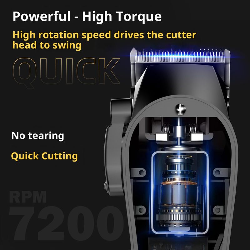 Professioneller Haarschneider – USB-wiederaufladbarer, kabelloser Trimmer mit Digitalanzeige, selbstschärfenden Edelstahlklingen und abnehmbarem, waschbarem Scherkopf_voghion.com