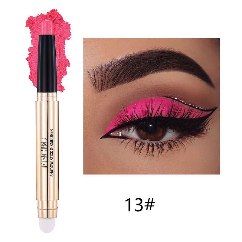 Neuer monochromer Lidschattenstift mit Doppelkopf, perlmuttfarbener Lidschatten aus schlafender Seidenraupe, hohe Helligkeit, verwischt nicht und ist wunderschön_voghion.com