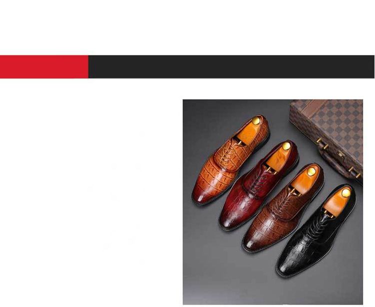 Heren Business Casual Dress Oxfords Formele Veterschoenen voor Kantoor, Feesten en Dagelijks Gebruik_voghion.com