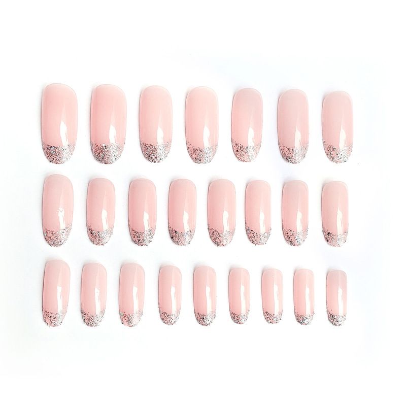 2020 Neue Aufkleber im langen Stil und fertiges Produkt, glänzendes Pulver, falsche Clips, tragende Nagelclips S117_voghion.com