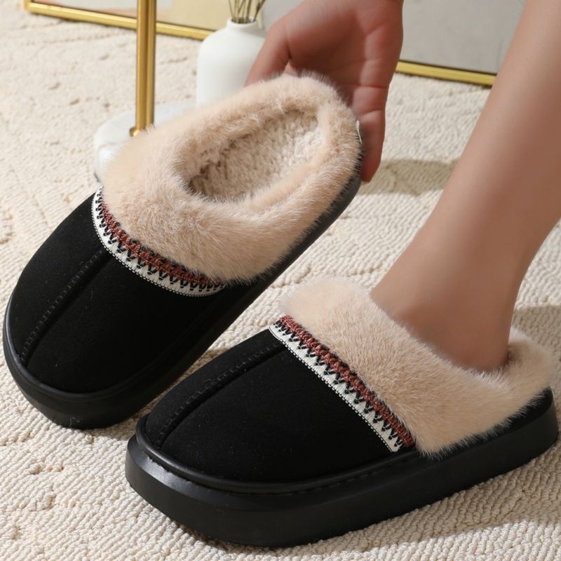 Pantofole soffici autunno e inverno pantofole spesse in cotone per esterni pantofole calde spesse in peluche per la casa_voghion.com