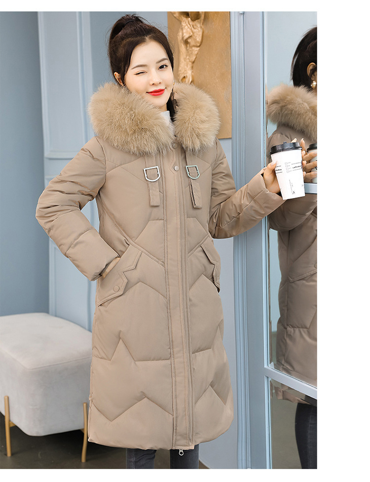 Women's long cotton-padded clothes winter new plus size Warm jacket cotton-padded clothes women loose slim cotton-padded clothes_voghion.com