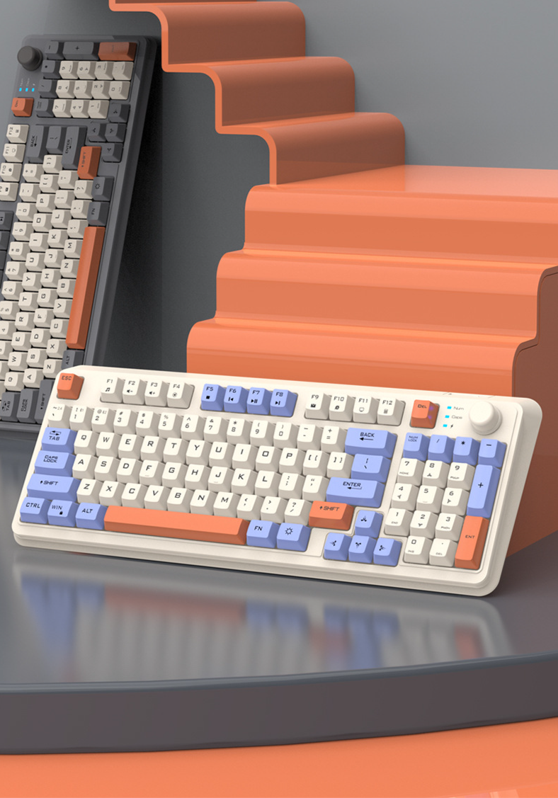 Xuan Yinfu K94 Bluetooth Wireless Dual-Mode Mechanical Feel For Computer Laptop Gaming Office Rechargeable Keyboard_voghion.com