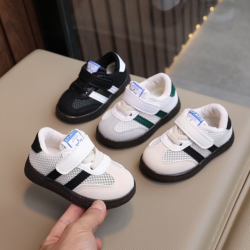 Spring/Summer Children's Single Breathable Casual Girls' Korean Edition Velcro Soft Sole Mesh Board Shoes, Boys' Moral_voghion.com