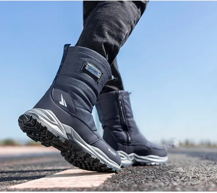 Bessere Qualität Outdoor Herrenschuhe rutschfeste wasserdichte Schneeverdickung Plüsch warme Winterstiefel Plateau Booties Zapatos De Hombre_voghion.com