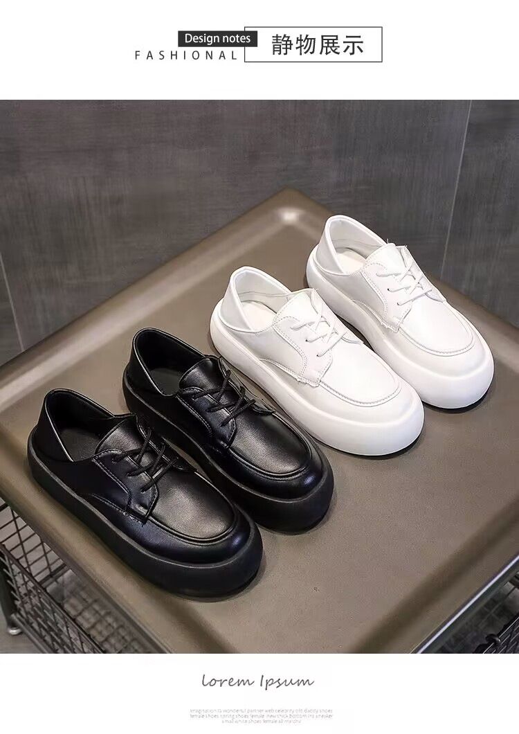 Nurse thick soled white new spring and autumn round toe lace up rubber outsole, comfortable work sh, casual single_voghion.com
