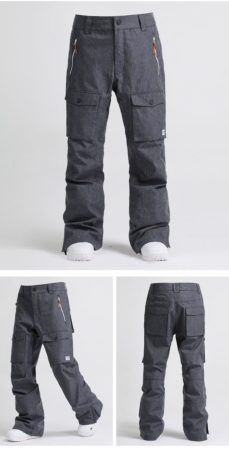 Skihose Einzel-Doppelbrett wasserdicht winddicht warm atmungsaktiv Outdoor Skibekleidung Herren Overall_voghion.com