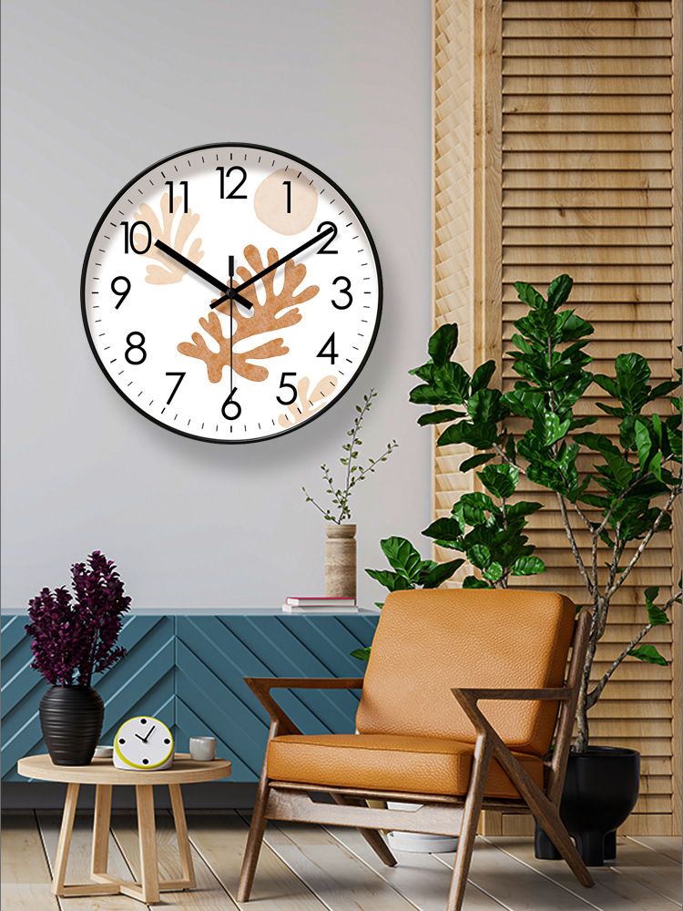 Yipula 6632 Simple Nordic Fashion Living Room Home Wall Watch Silent Sweep Second Quartz Clock_voghion.com