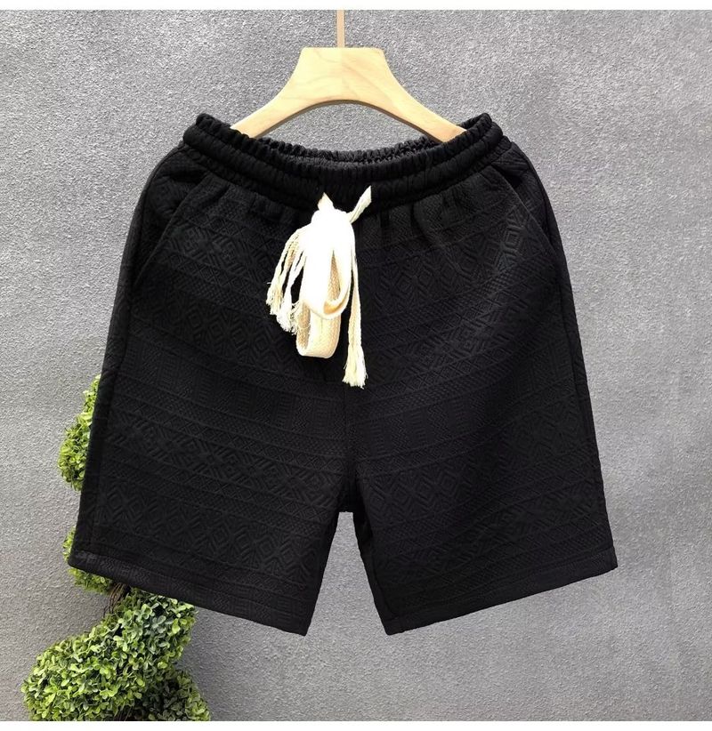 Herrenbekleidung Hochwertige weiße Muster Casual Shorts Modische Oberbekleidung Strand Sport Shorts_voghion.com