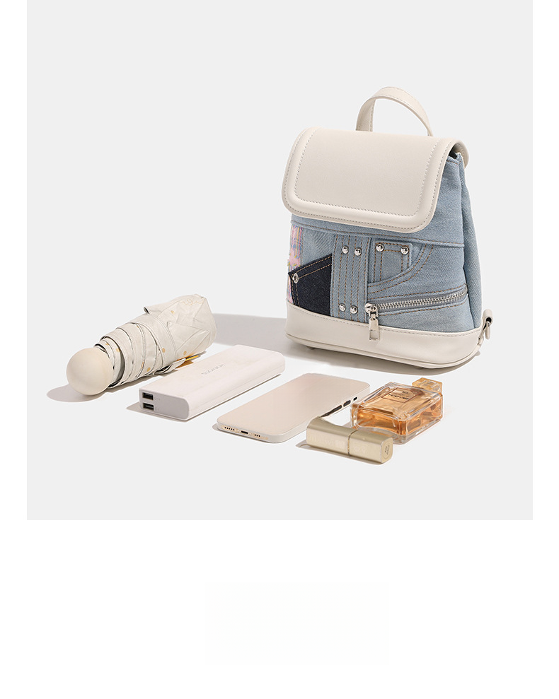 2025 Frühjahr und Sommer neue süße Denim bunte Liner Student kleine Schultasche_voghion.com