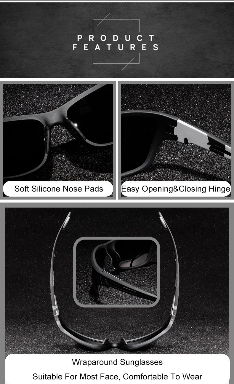 Gafas de sol deportivas polarizadas para conducir, andar en bicicleta, pescar y con protección UV._voghion.com