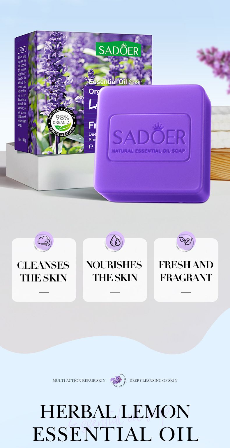 Handmade Soap SADOER Rose Ginger Vegetable Essential Oil Soap 100g Bath Soap Cleansing Body Natural Moisturizing Hand & Body Soap For Dry Skin,_voghion.com