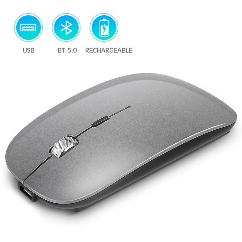 Digitex Digitex New Rechargeable Metal Roller Bluetooth Dual Mode Mouse For MacBookPro Laptop USB_voghion.com