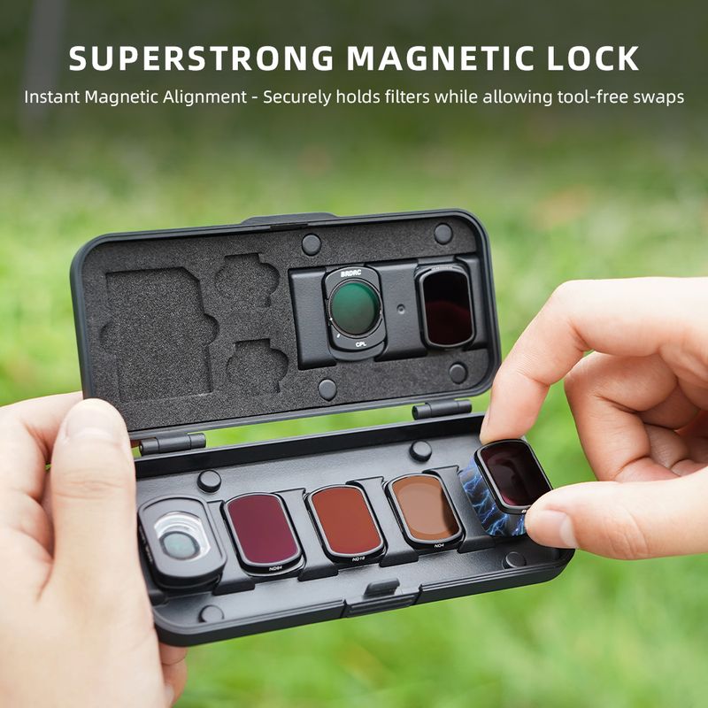 Filter Storage Case For DJI Osmo 3, Portable Shock & Dust Proof Box, Pocket 3 Must-Have For Travel Photography Accessories_voghion.com