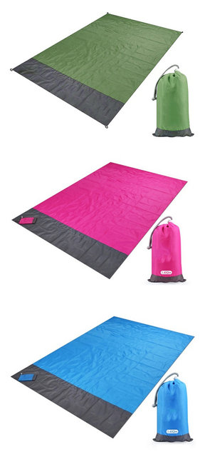 Tapis de camping d'extérieur 2 x 2,1 m, pliable, imperméable, couverture de plage, matelas, tapis léger et portable, tapis de pique-nique, tapis de plage de sable_voghion.com
