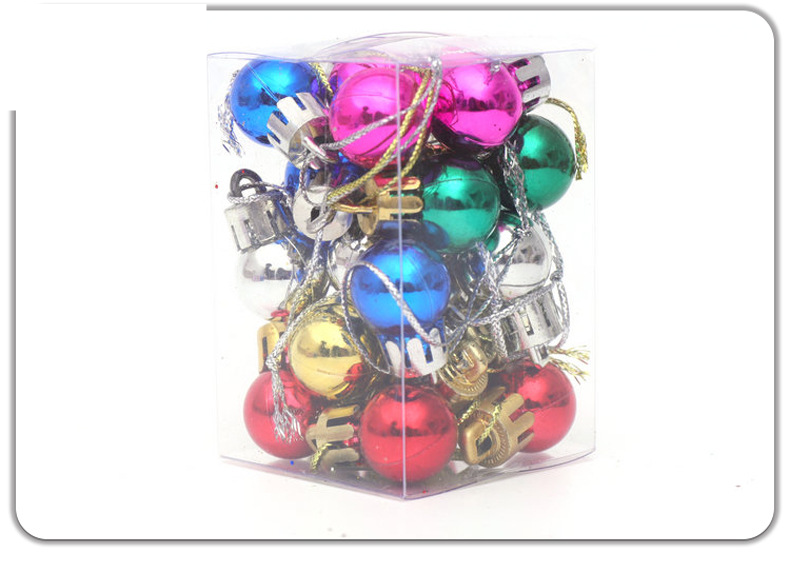 Christmas tree decoration Christmas ball barrel package colored ball 2cm bright ball electroplated ball_voghion.com