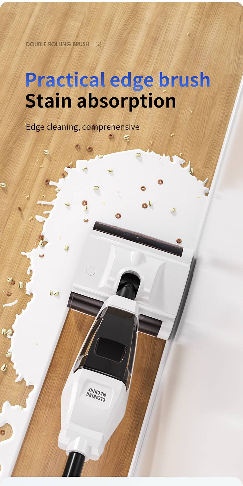 Fregadora de suelos doméstica Aspiradora de mano inalámbrica Máquina inteligente para barrer, aspirar y fregar Fregadora eléctrica Alta potencia_voghion.com