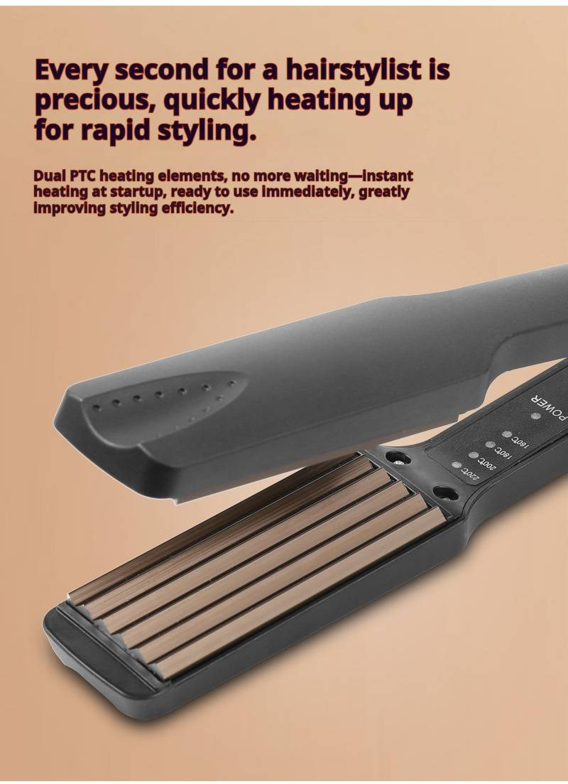 Dorm-Friendly Hair Styler Curling Iron & Straightener (Mini Travel Size Fast Heating Voltage Safe Dual Voltage For College Use)_voghion.com