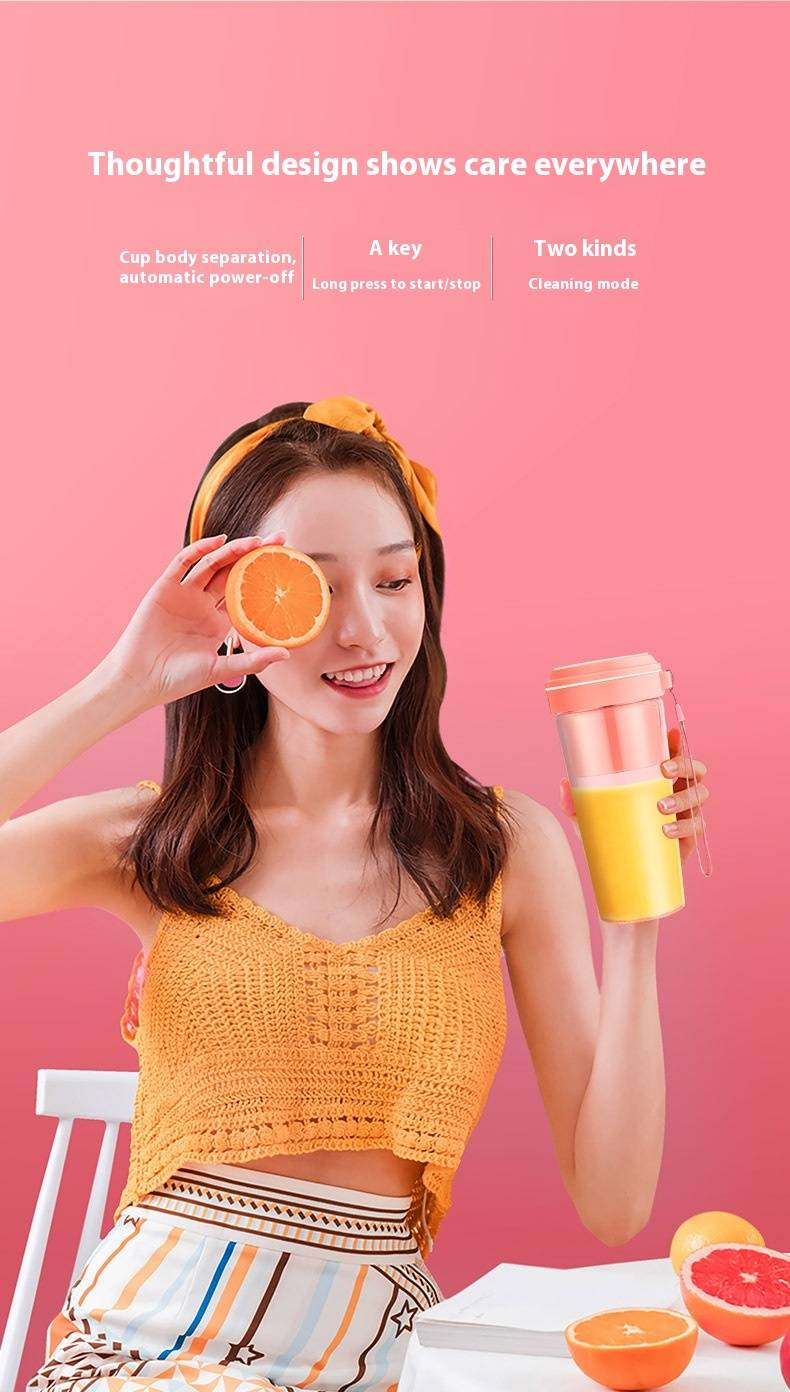 Handheld Electric Juicer Cup - Portable USB Rechargeable Blender For Fruits, Mini Juice Extractor For Home & Travel Use_voghion.com