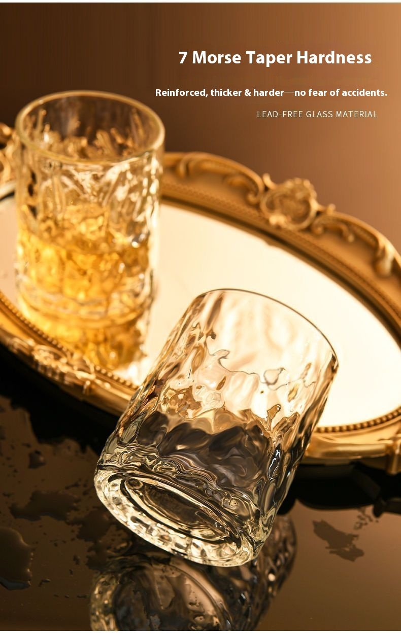 Glacier Glass High Value Cup Ins Water Cup Home Drinking Water Tea Cup Set Wine Glass Thick Beer Cup_voghion.com
