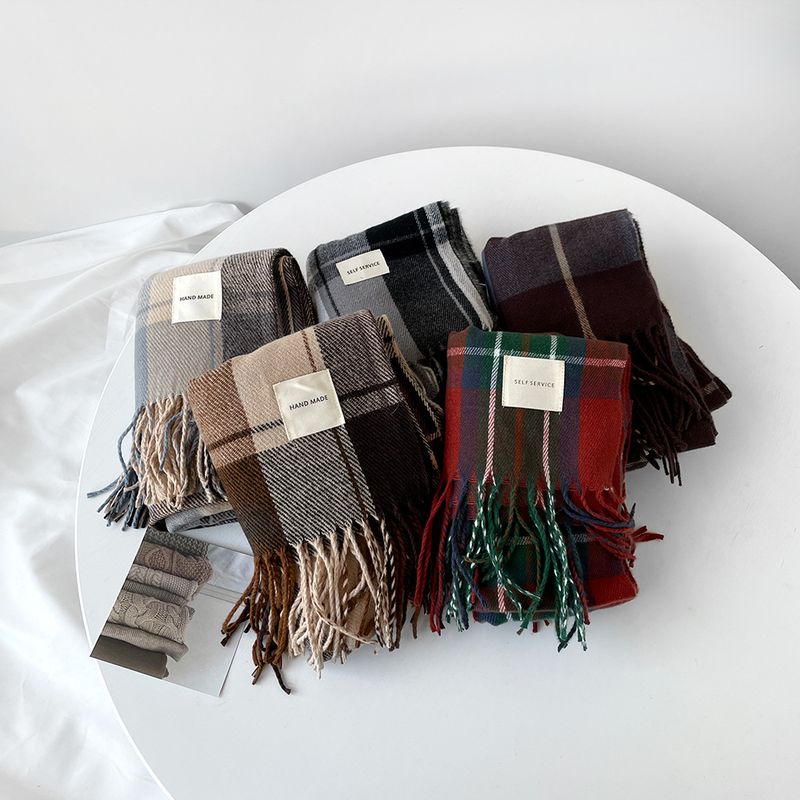 Sciarpa autunno e inverno 2025: sciarpa in cashmere sintetico da donna, collo semplice, versatile, caldo scialle invernale_voghion.com