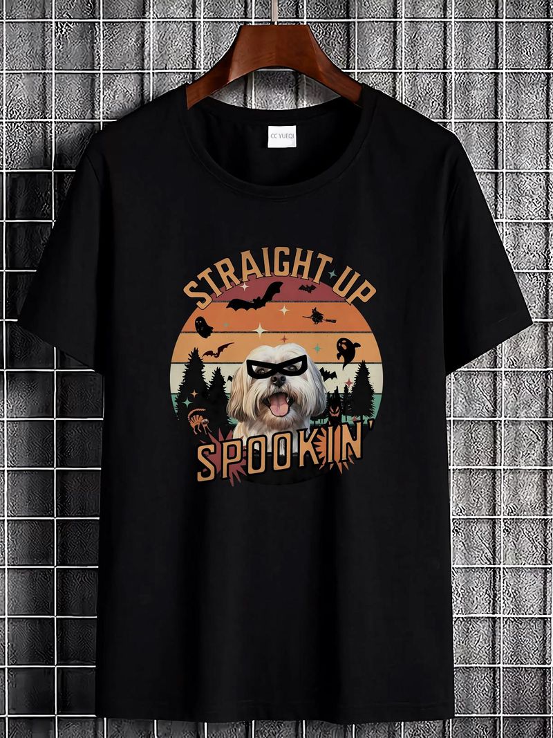Maglietta di Halloween Havanese per mamma e papà, divertente, amante dei cani, alla moda, morbida, streetwear, da uomo, leggermente estiva, traspirante, unisex, casual._voghion.com