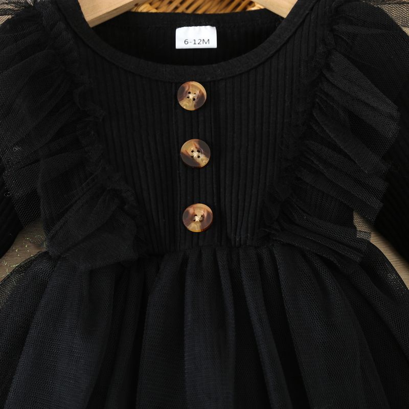 2024 Cute casual solid color mesh jumpsuit for infants and young girls_voghion.com