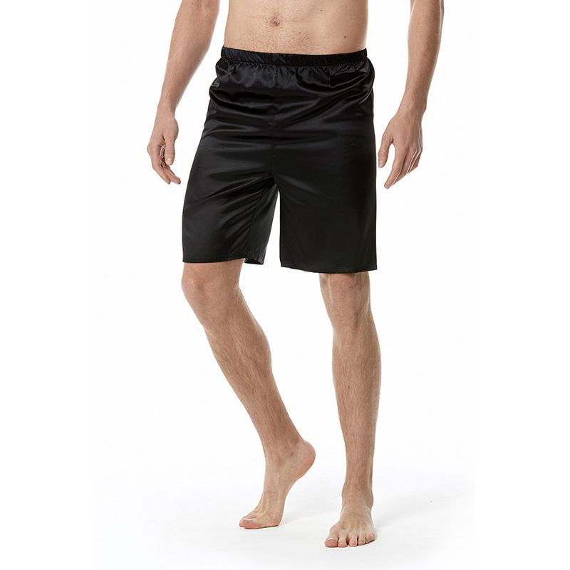 Premium Products Fengxia New Solid Color Sleeper For Men, European Silk Shorts, Large Size Beach Pants_voghion.com