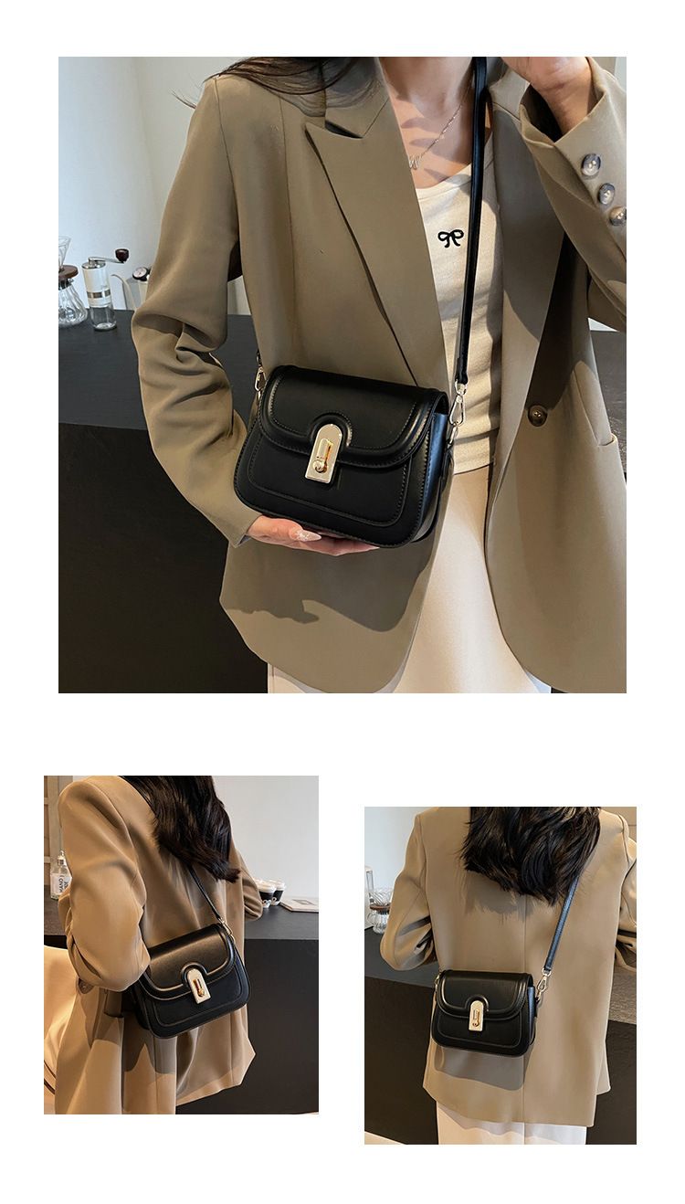Women's Fashion Shoulder Bag - Stylish PU Leather Crossbody Purse With Lock Closure, Multiple Pockets, Chic & Versatile For Daily Outfits_voghion.com