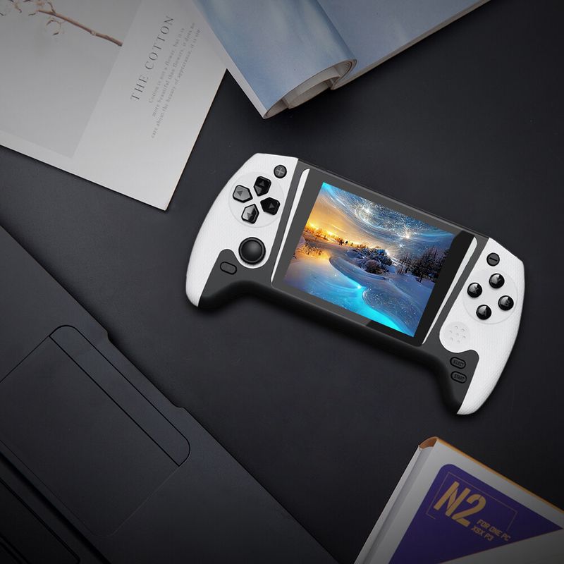 Retro Handheld Game Console 3.5inch LCD W/ 500 Games For Single Player(White)_voghion.com